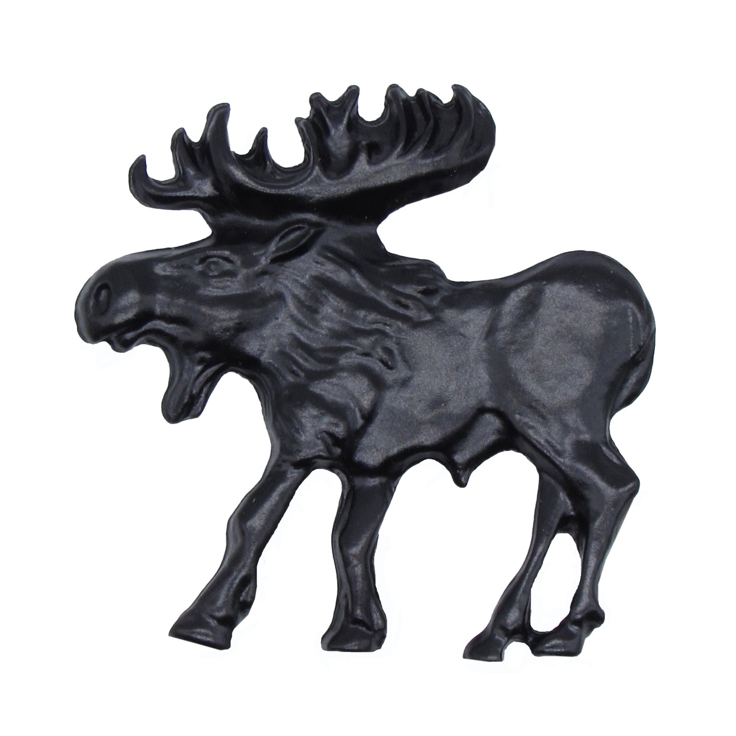 Walking Moose Left Facing Matte Black Cabinet Knob