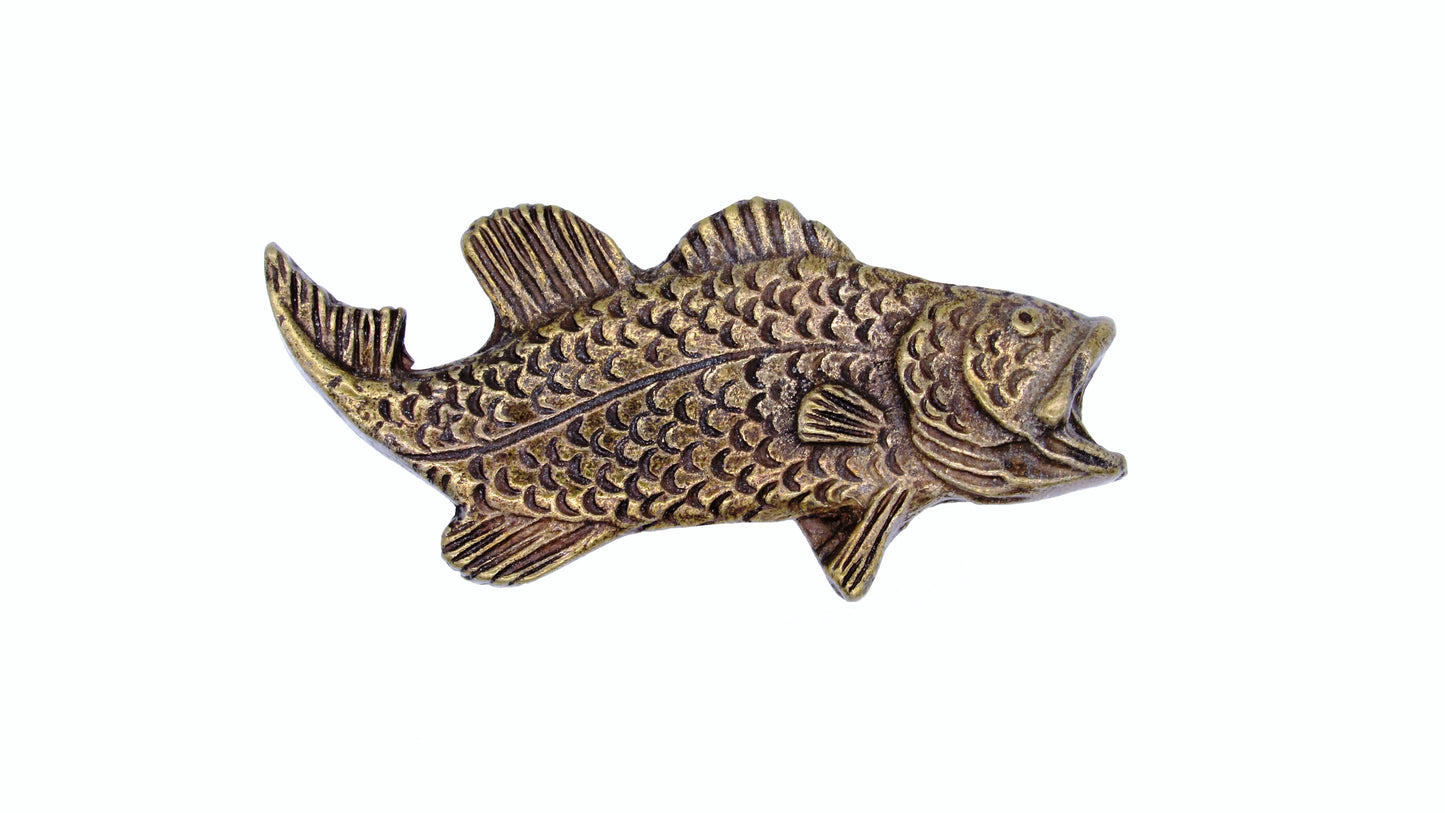 Bass Right Facing Brass Ox Cabinet Knob