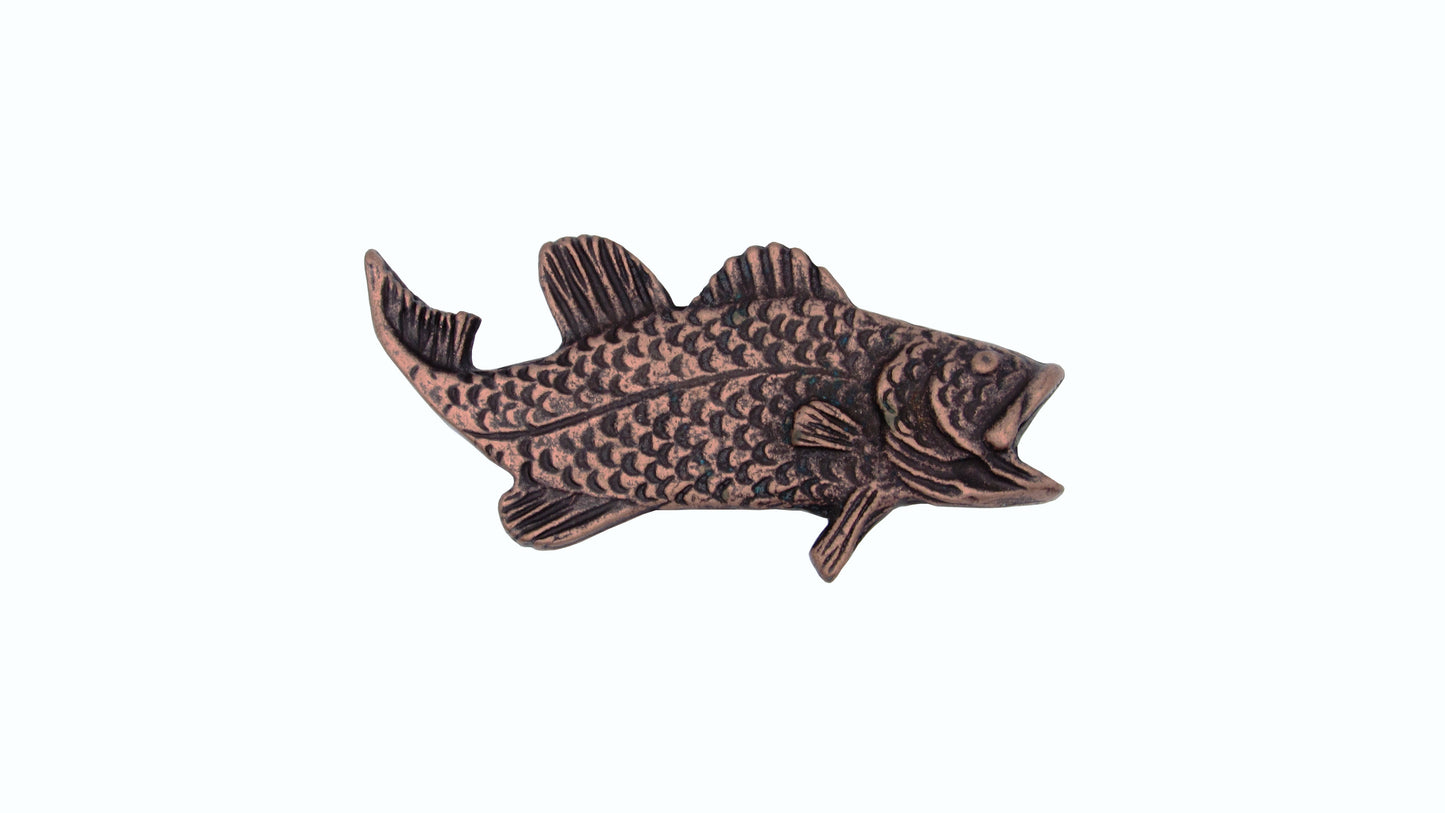 Bass Right Facing Copper Ox Cabinet Knob