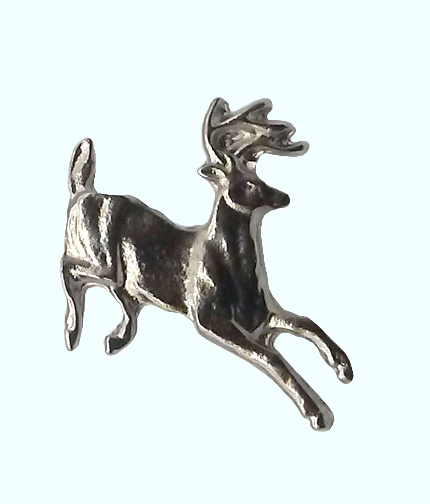 Running Whitetail Nickel Cabinet Knob