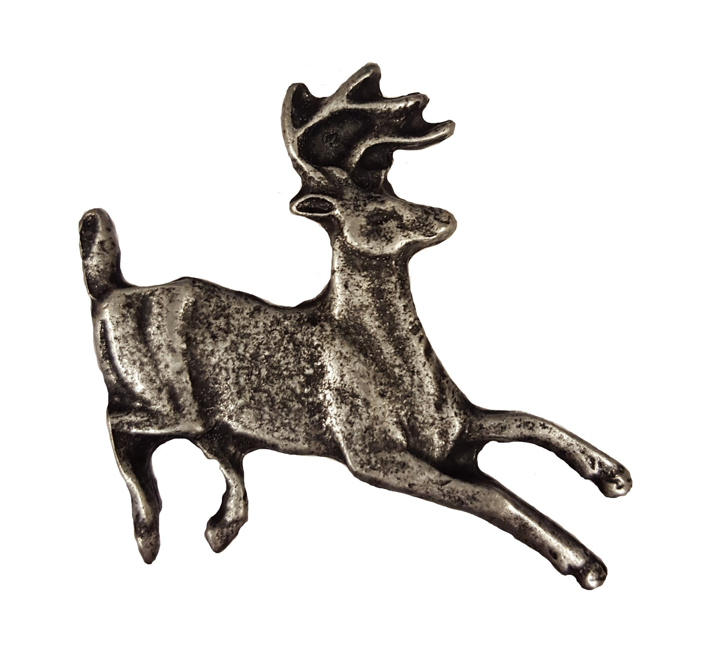 Running Whitetail Pewter Ox Cabinet Knob