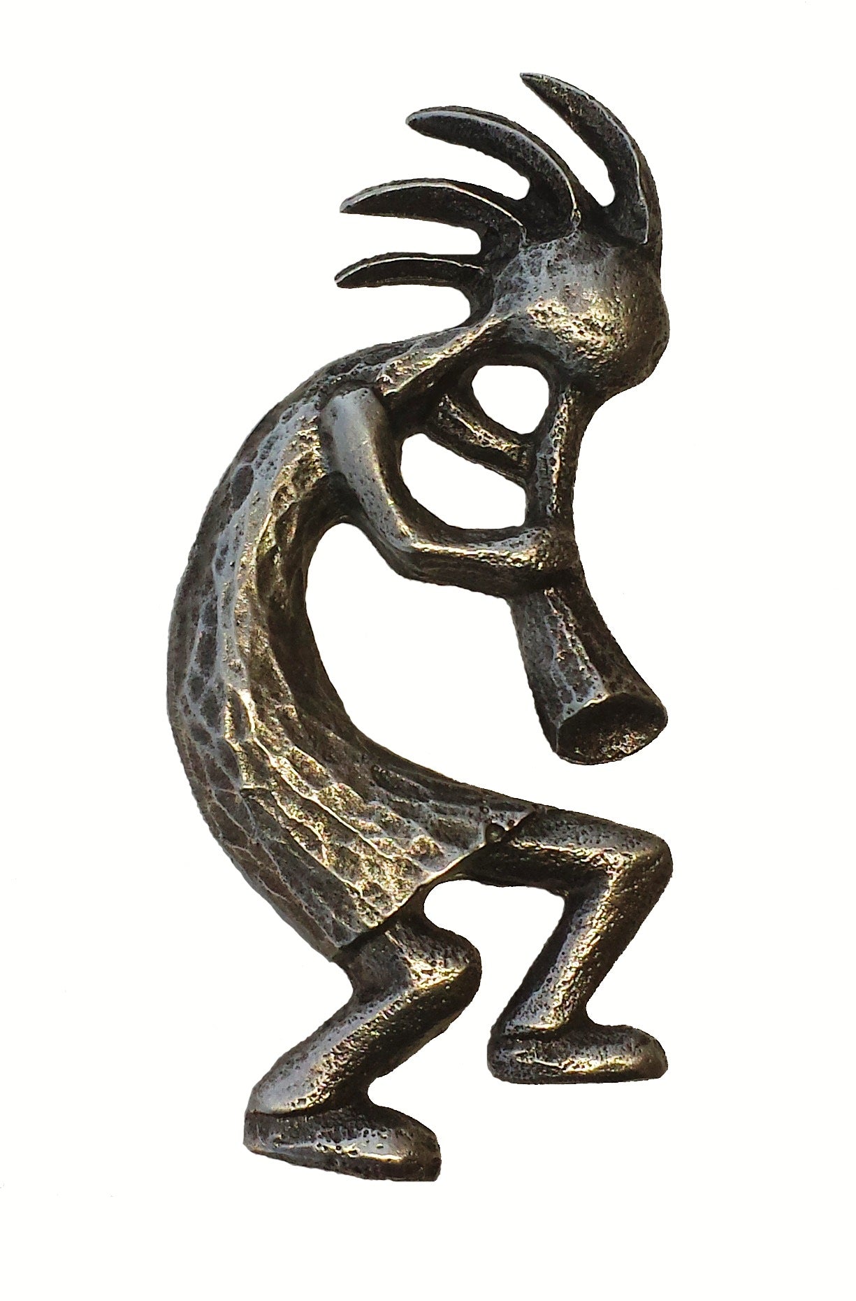 Kokopelli Right Facing Pewter Ox Cabinet Knob