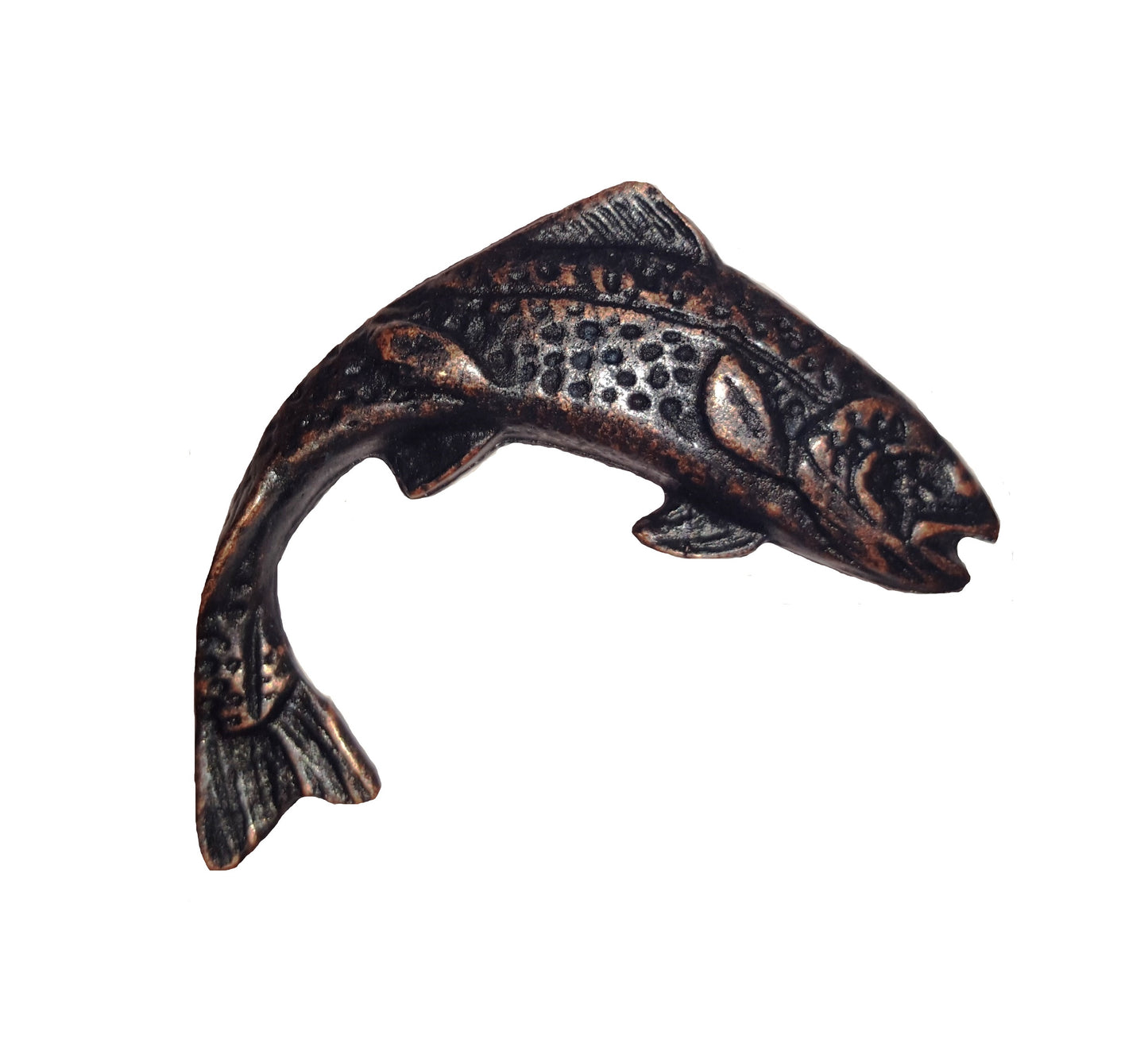 Jumping Trout Right Facing Oil Rubbed Bronze Cabinet Knob