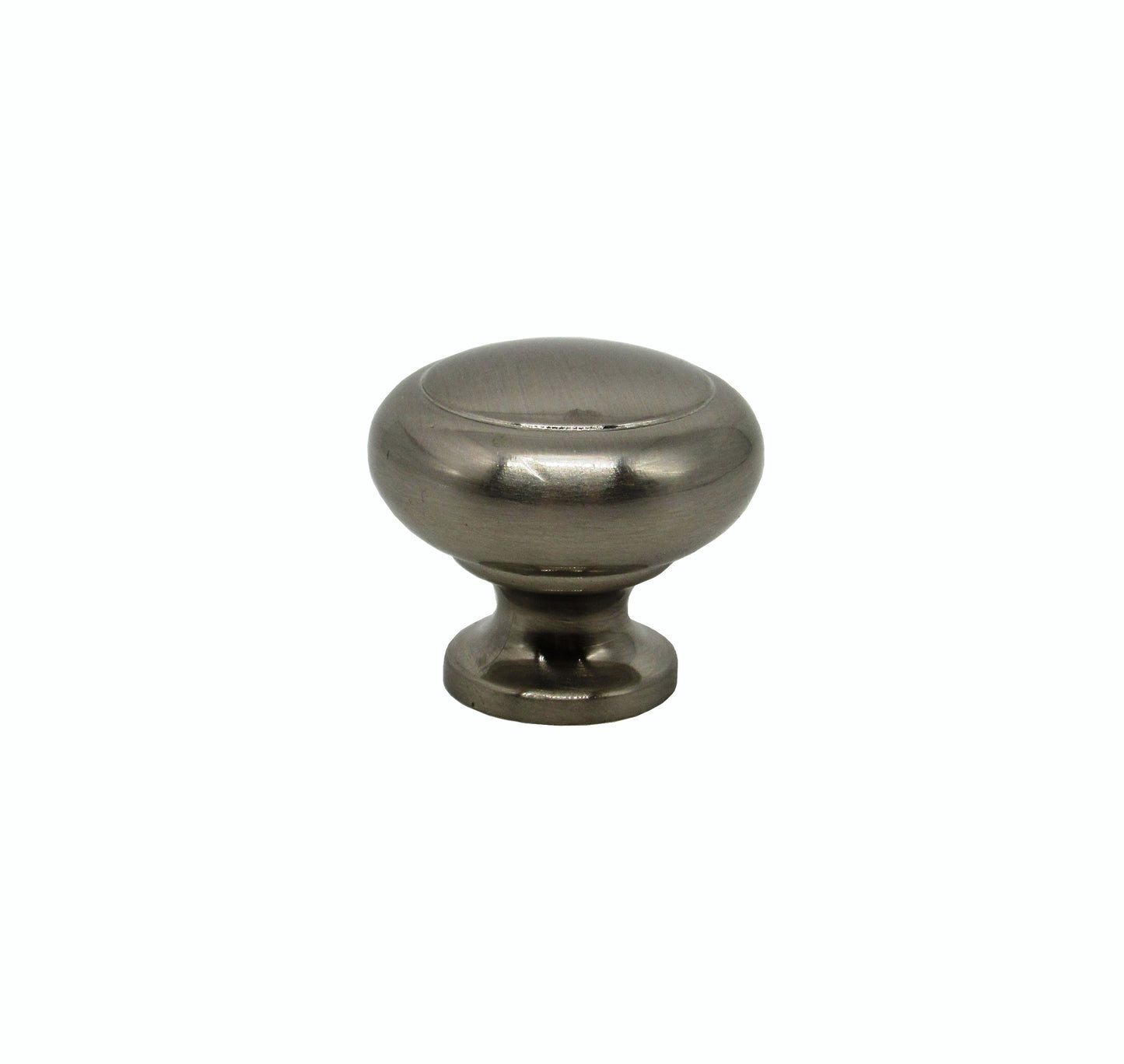 Small Smooth Raised Satin Nickel Round Cabinet Knob