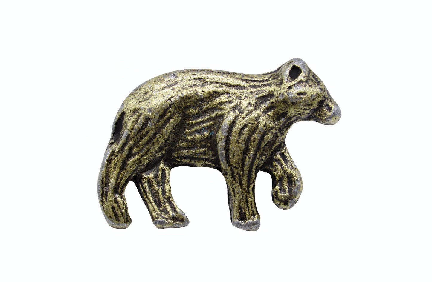 Bear Right Facing Brass Ox Cabinet Knob