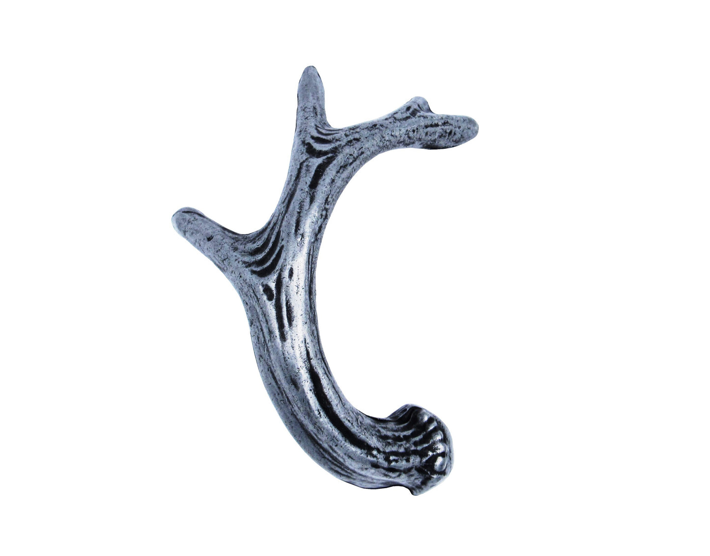Deer Antler Right Facing 2-15/16-in Center to Center Pewter Ox Cabinet Pull