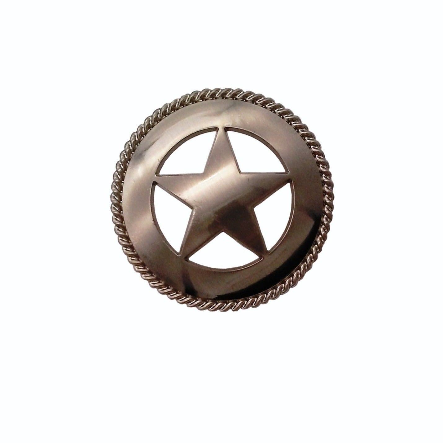 Large Star with Rope 2-1/8-in Center to Center Satin Nickel Cabinet Pull