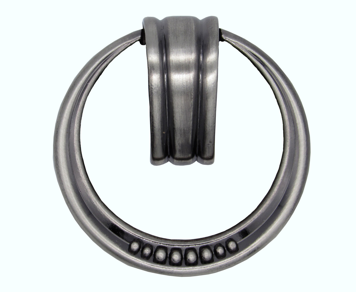 Beaded Elegance Satin Nickel Ox Ring Cabinet Pull