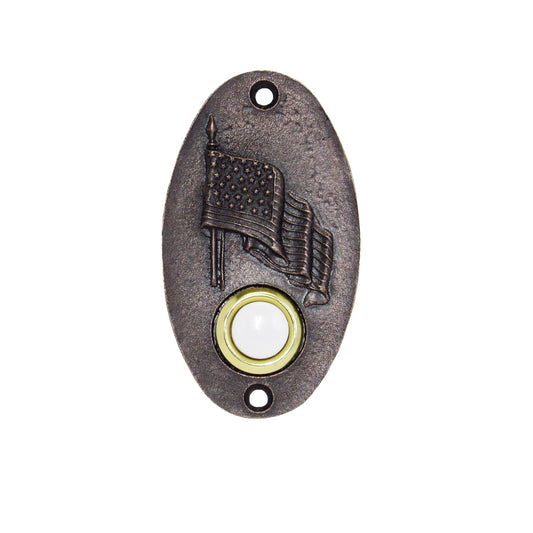 Oval Flag Oil Rubbed Bronze Doorbell