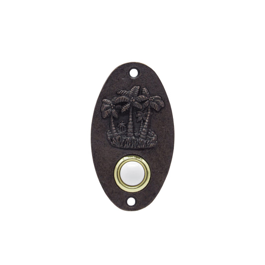 Oval Palm Trees Oil Rubbed Bronze Doorbell