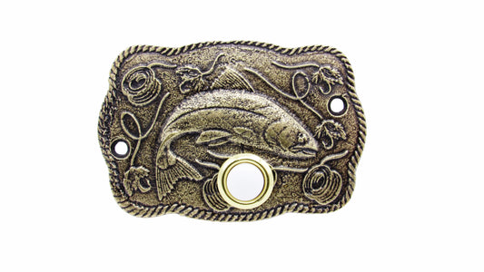 Trout Scene Brass Ox Doorbell