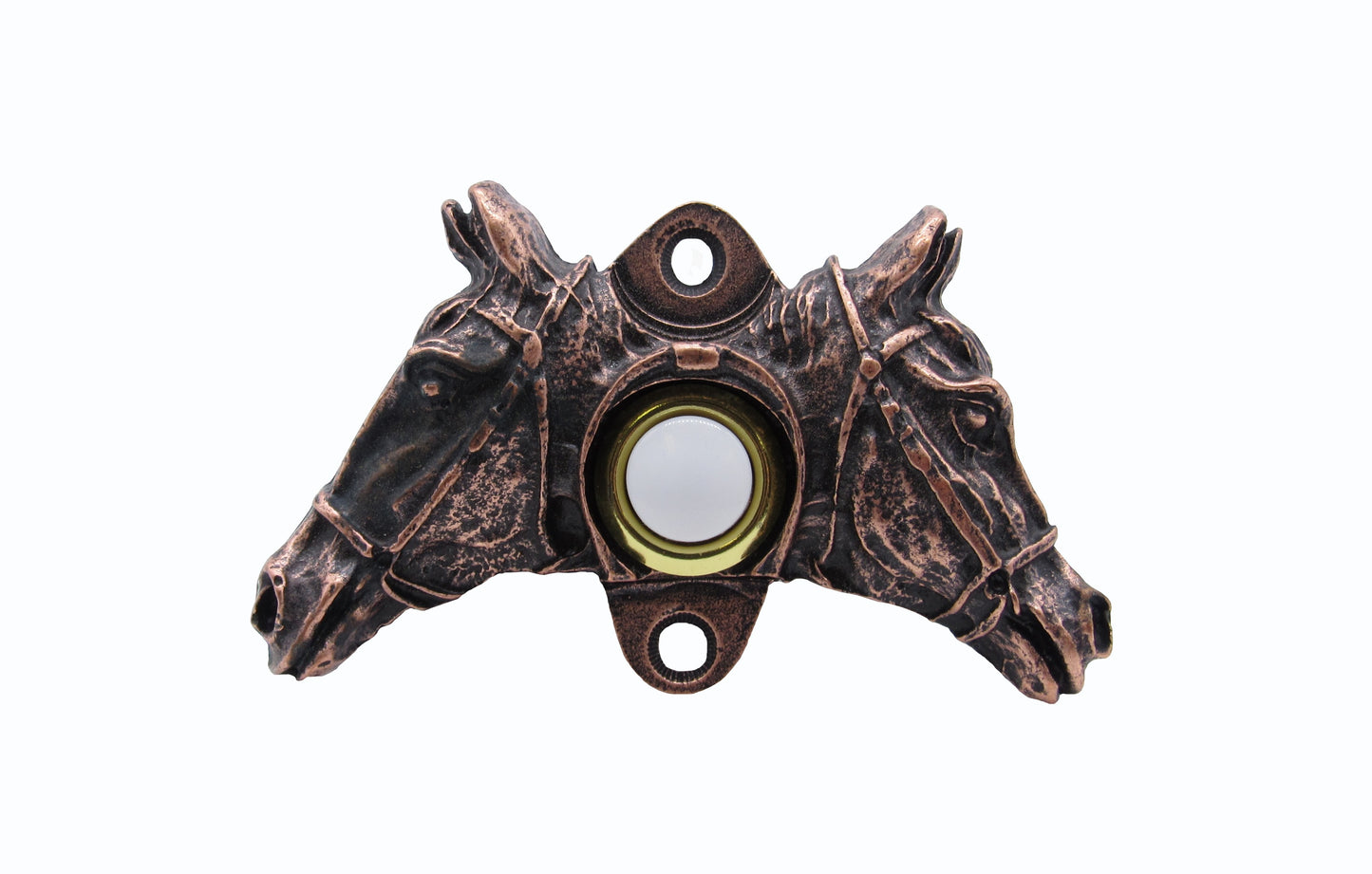 Double Horsehead Copper Ox Doorbell