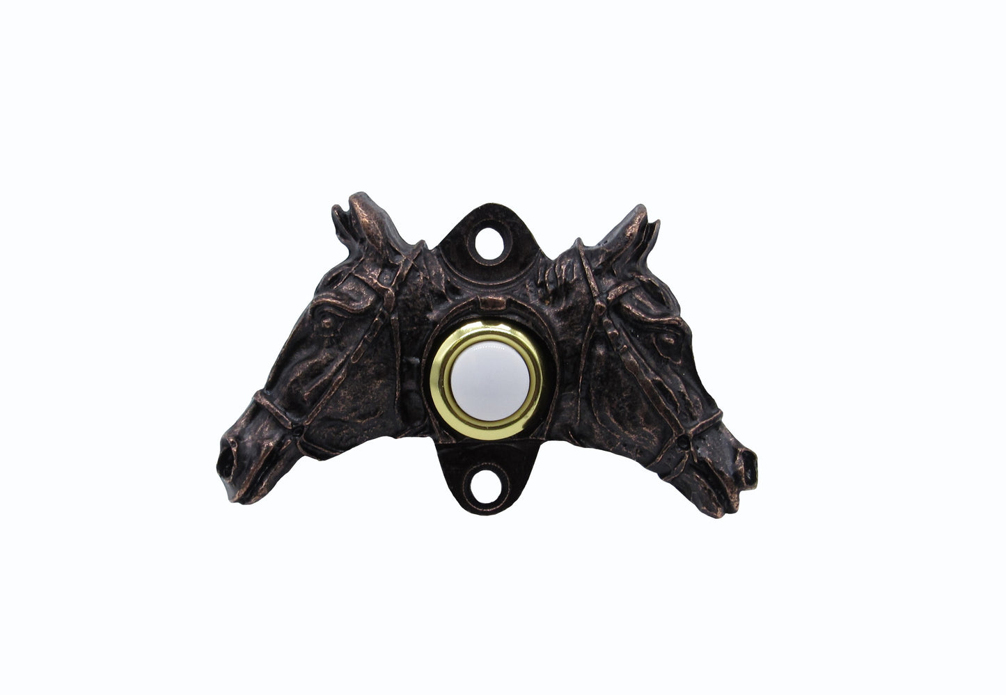 Double Horsehead Oil Rubbed Bronze Doorbell