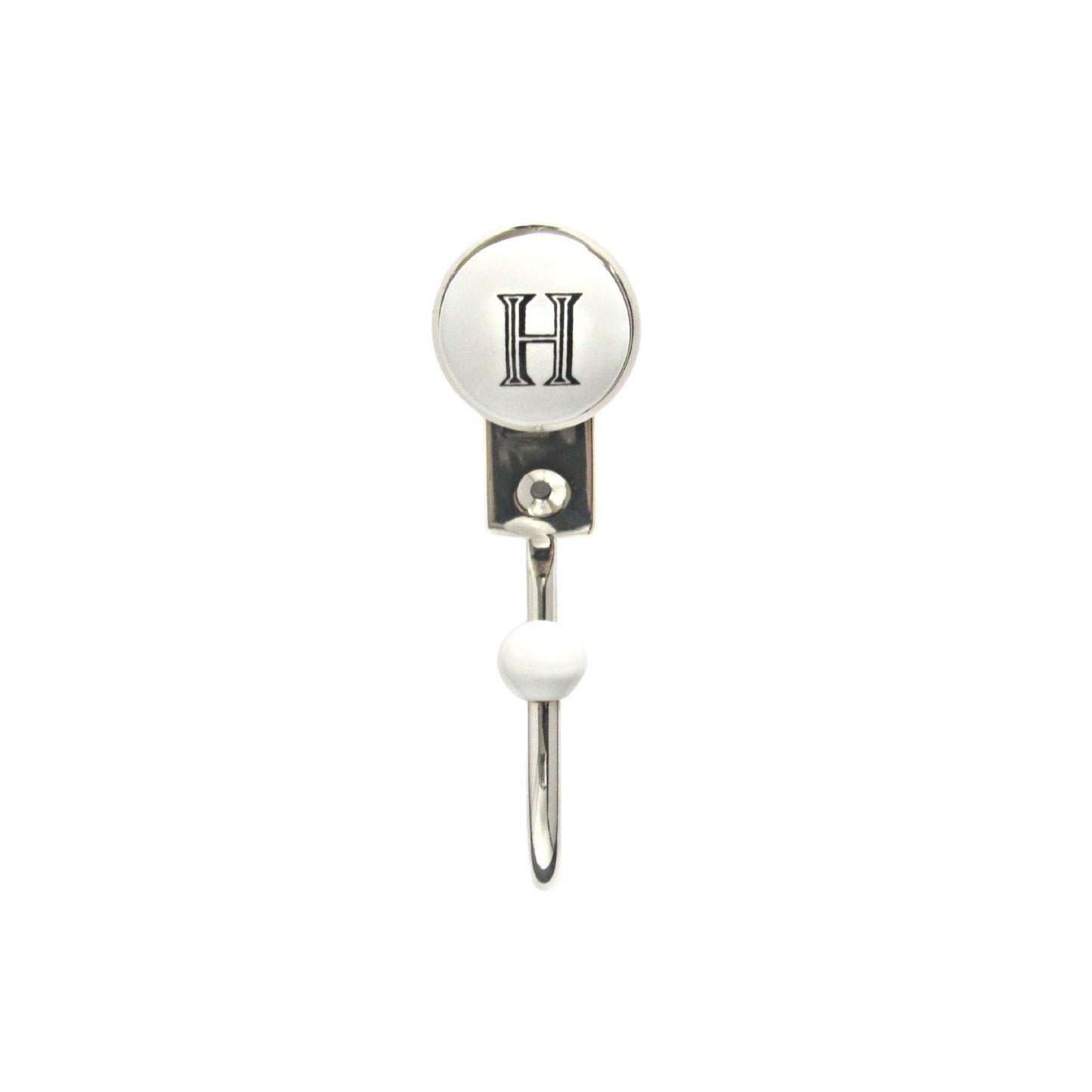 Alphabet Wall Hook Letter H Shiny Nickel