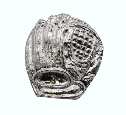 Baseball Glove Nickel Cabinet Knob