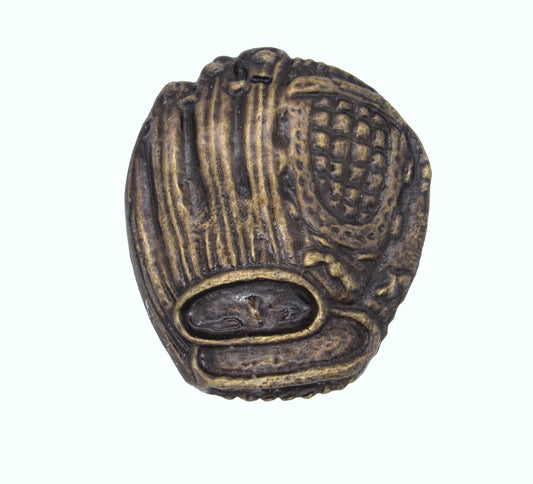 Baseball Glove Brass Ox Cabinet Knob