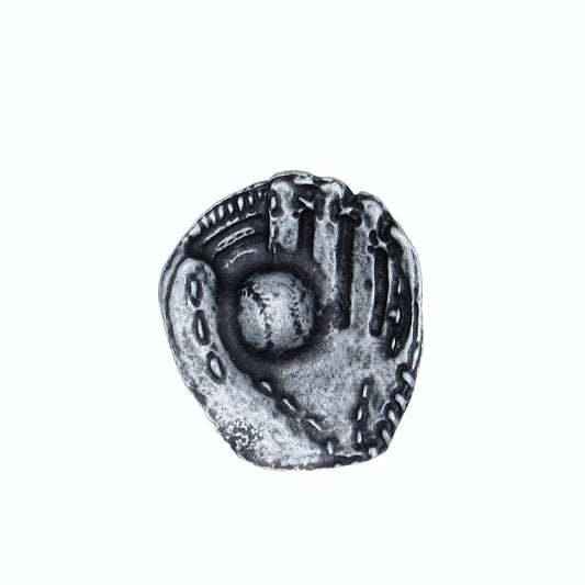 Baseball Glove with Ball Pewter Ox Cabinet Knob