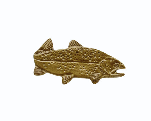 Trout Right Facing Lux Gold Cabinet Knob