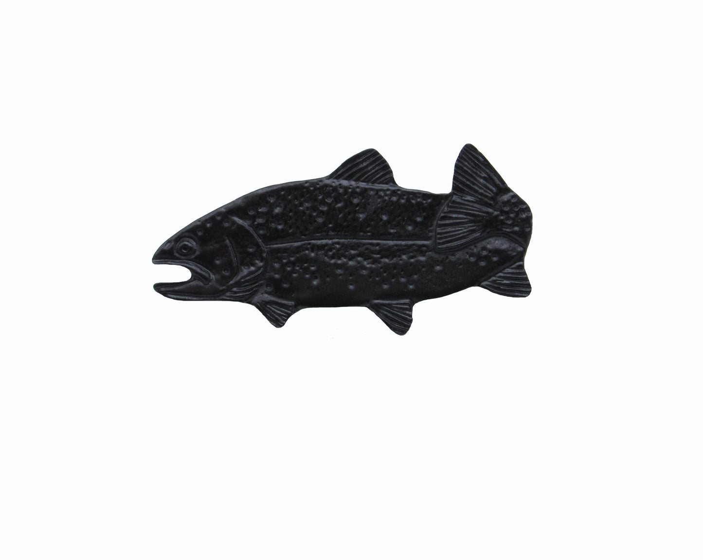 Trout Left Facing Matte Black Cabinet Knob