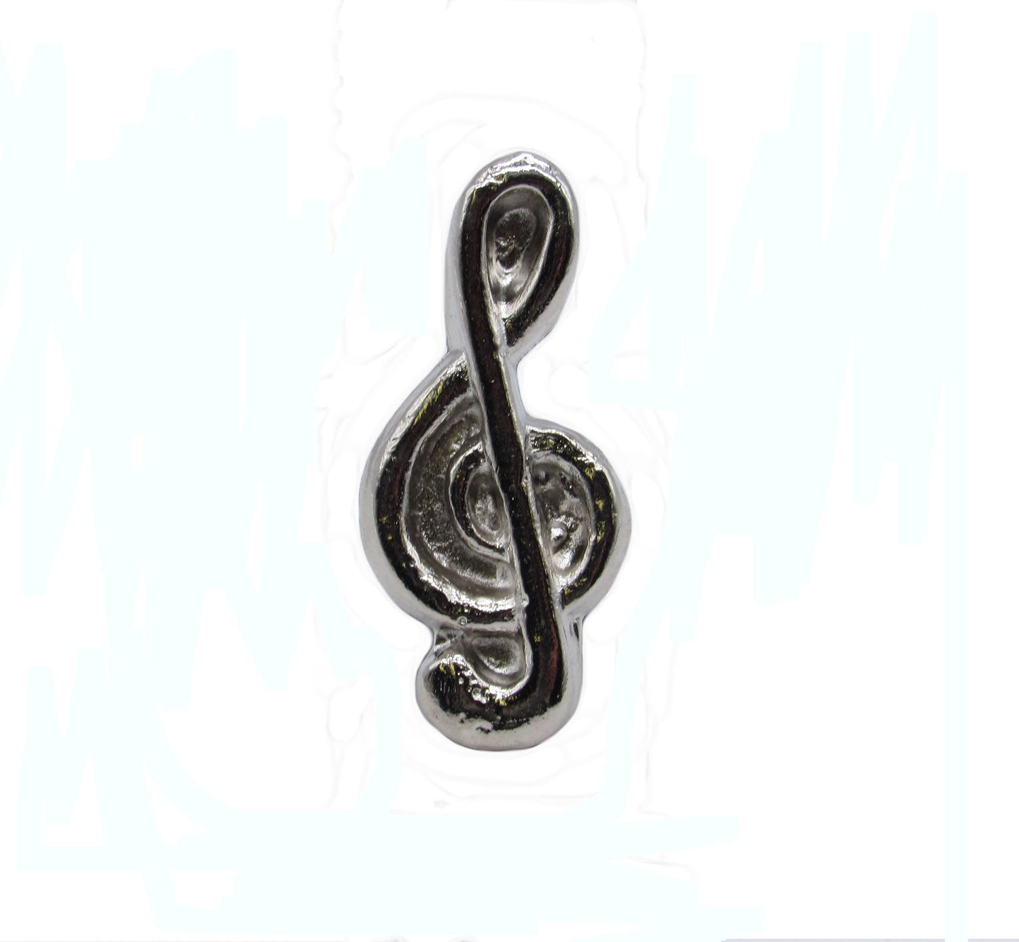 Treble Clef Nickel Cabinet Knob