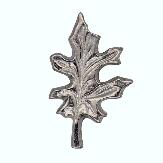 Oak Leaf Nickel Cabinet Knob