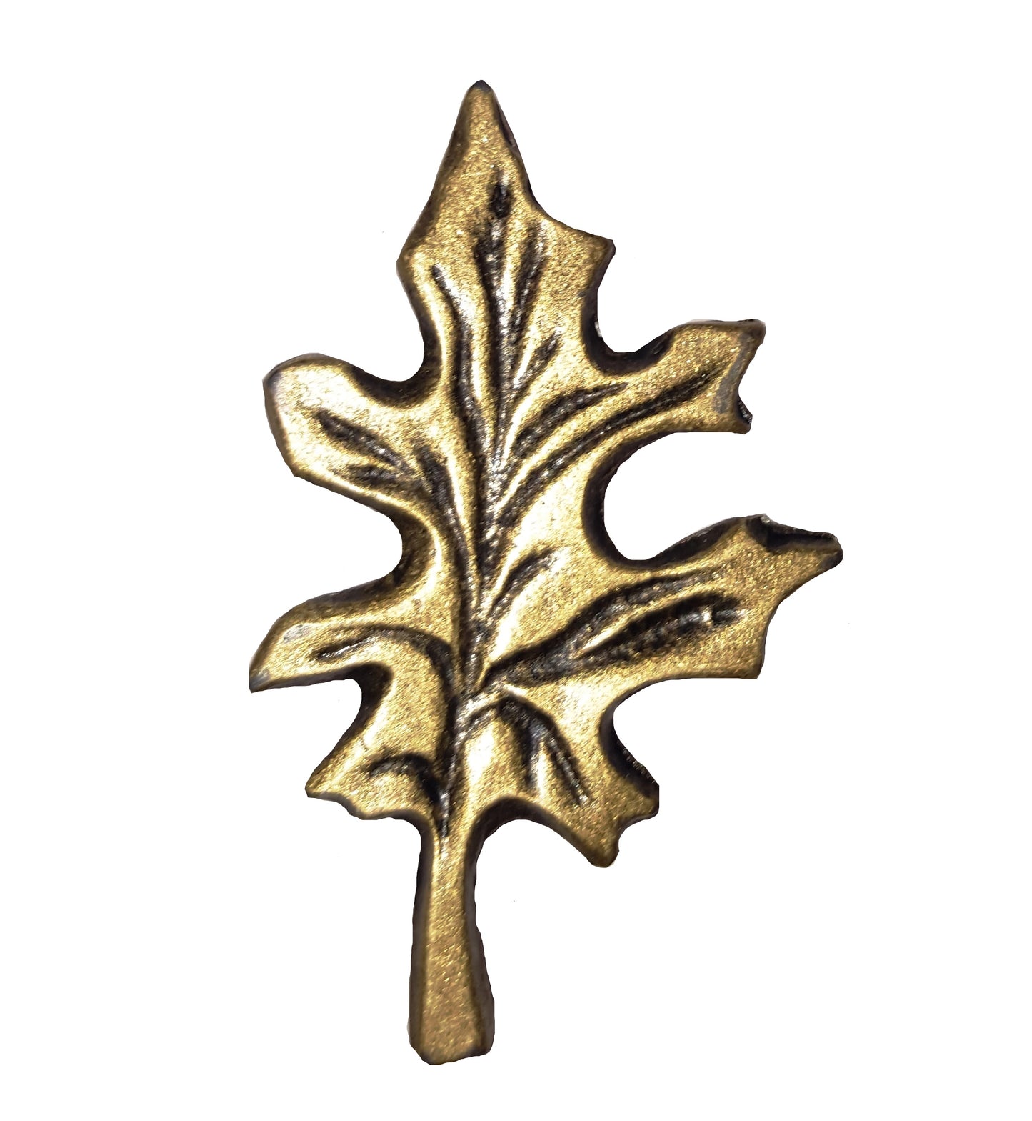 Oak Leaf Brass Ox Cabinet Knob