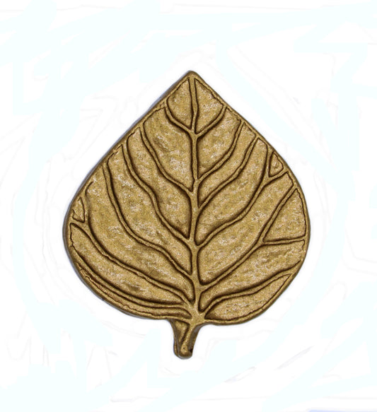 Aspen Leaf Lux Gold Cabinet Knob