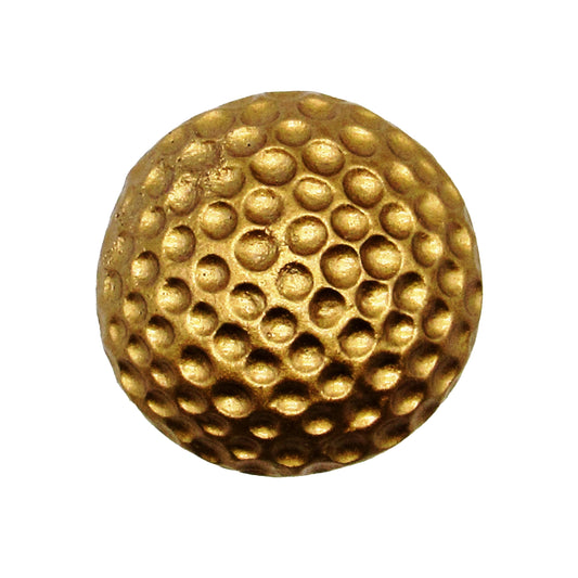 Golf Ball Lux Gold Cabinet Knob