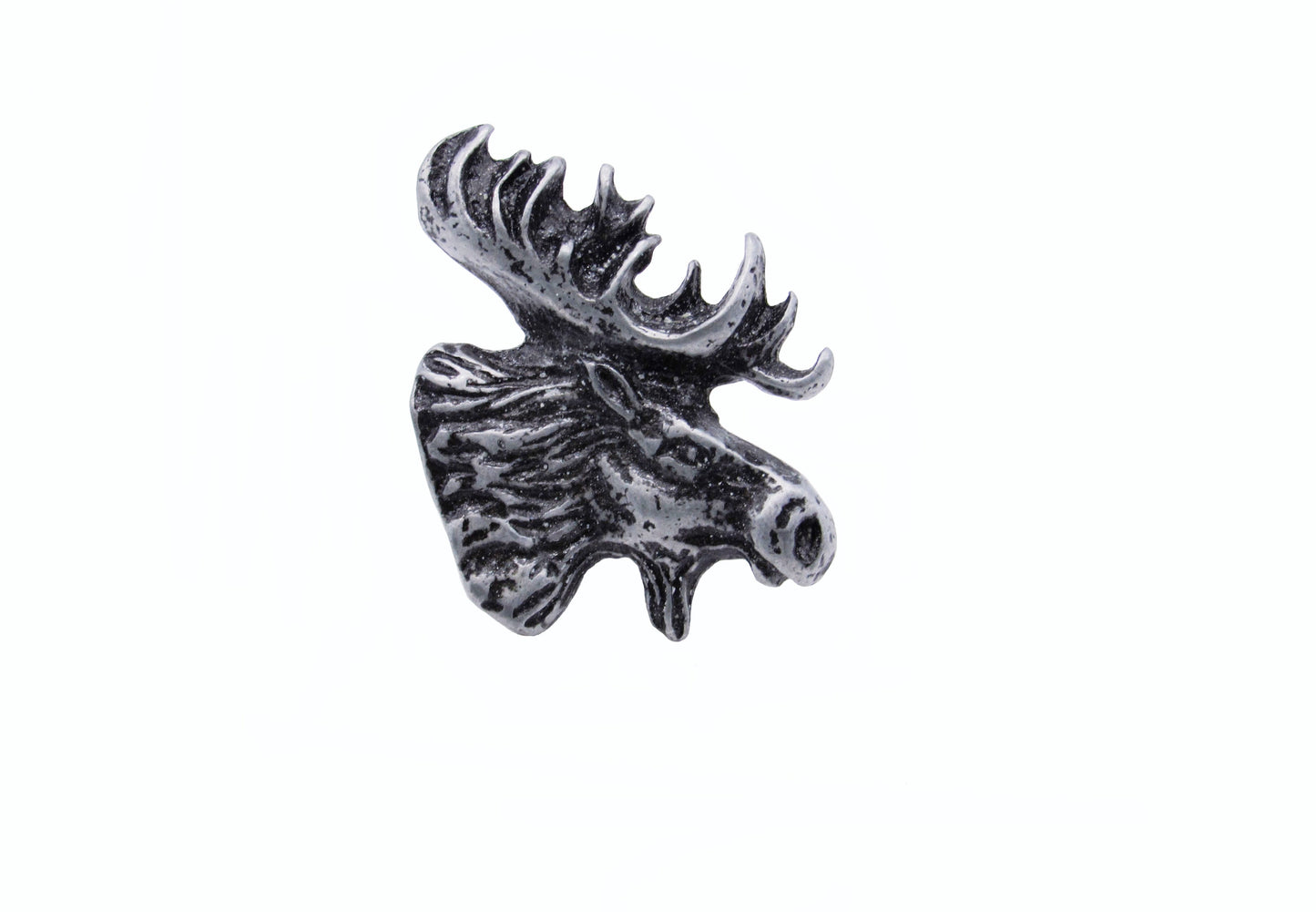 Moosehead Right Facing Pewter Ox Cabinet Knob