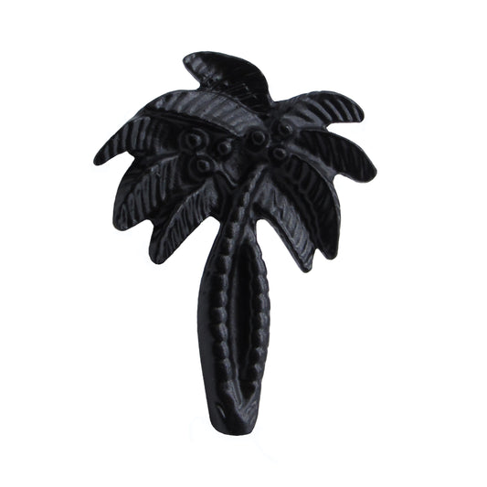 Palm Tree Matte Black Cabinet Knob