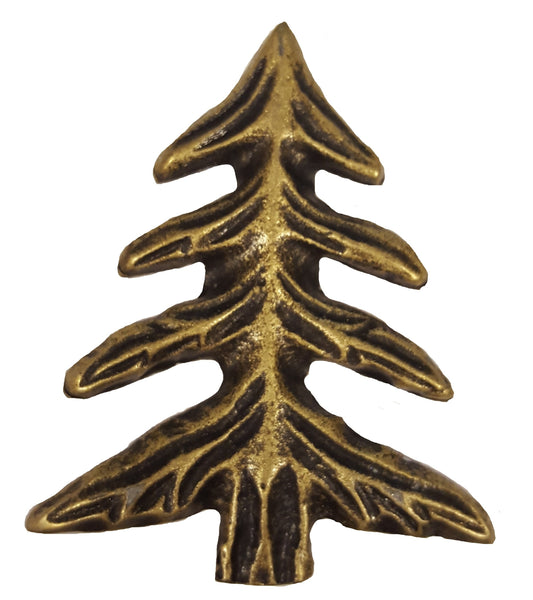 Pine Tree Brass Ox Cabinet Knob