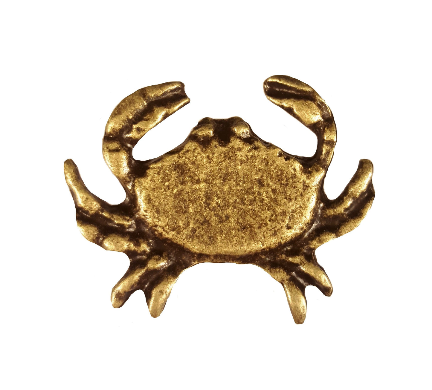 Sand Crab Brass Ox Cabinet Knob