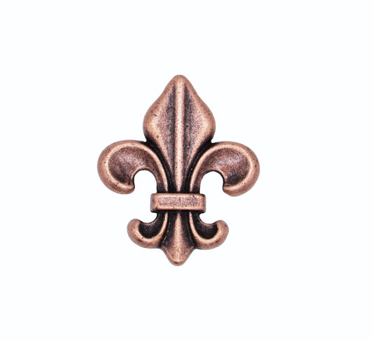 Fleur De Lis Copper Ox Cabinet Knob