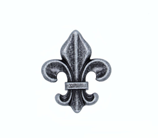 Fleur De Lis Pewter Ox Cabinet Knob