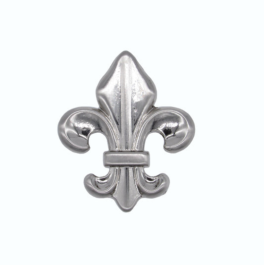 Fleur De Lis Satin Nickel Cabinet Knob