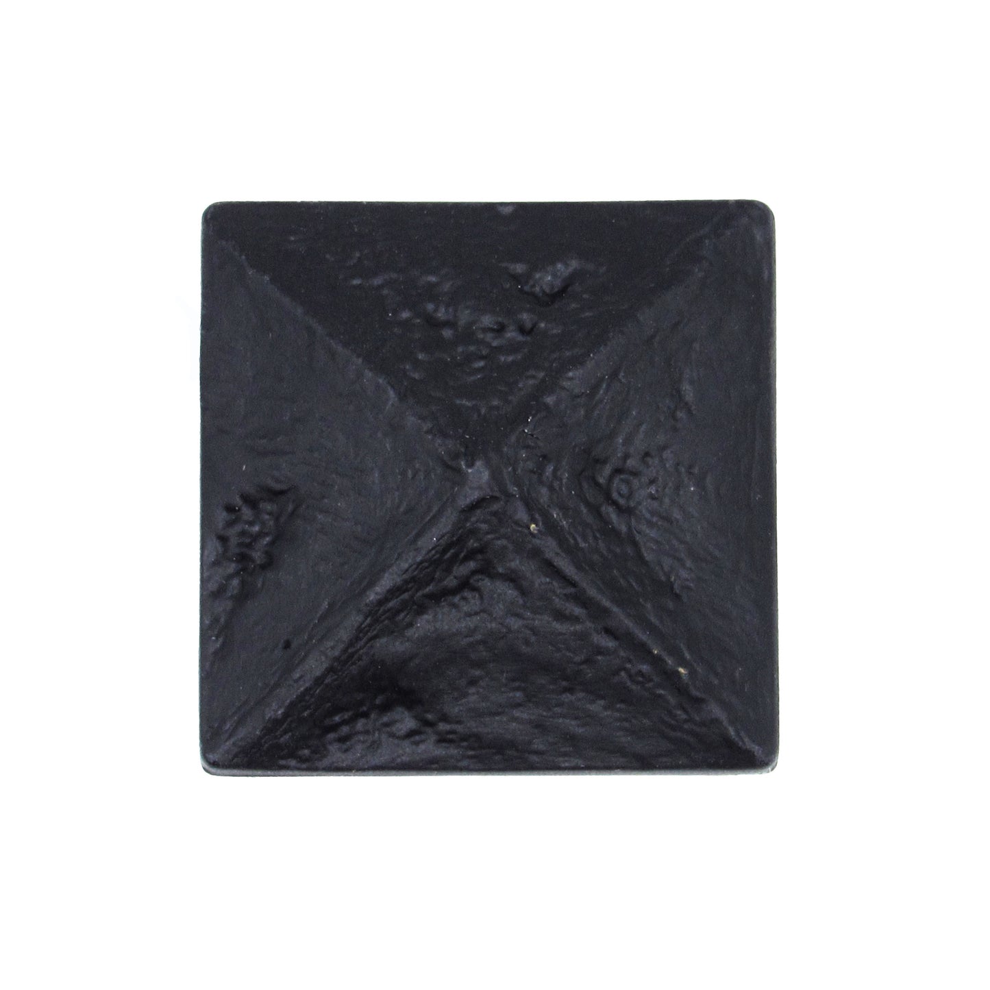 Rustic Pyramid Matte Black Cabinet Knob