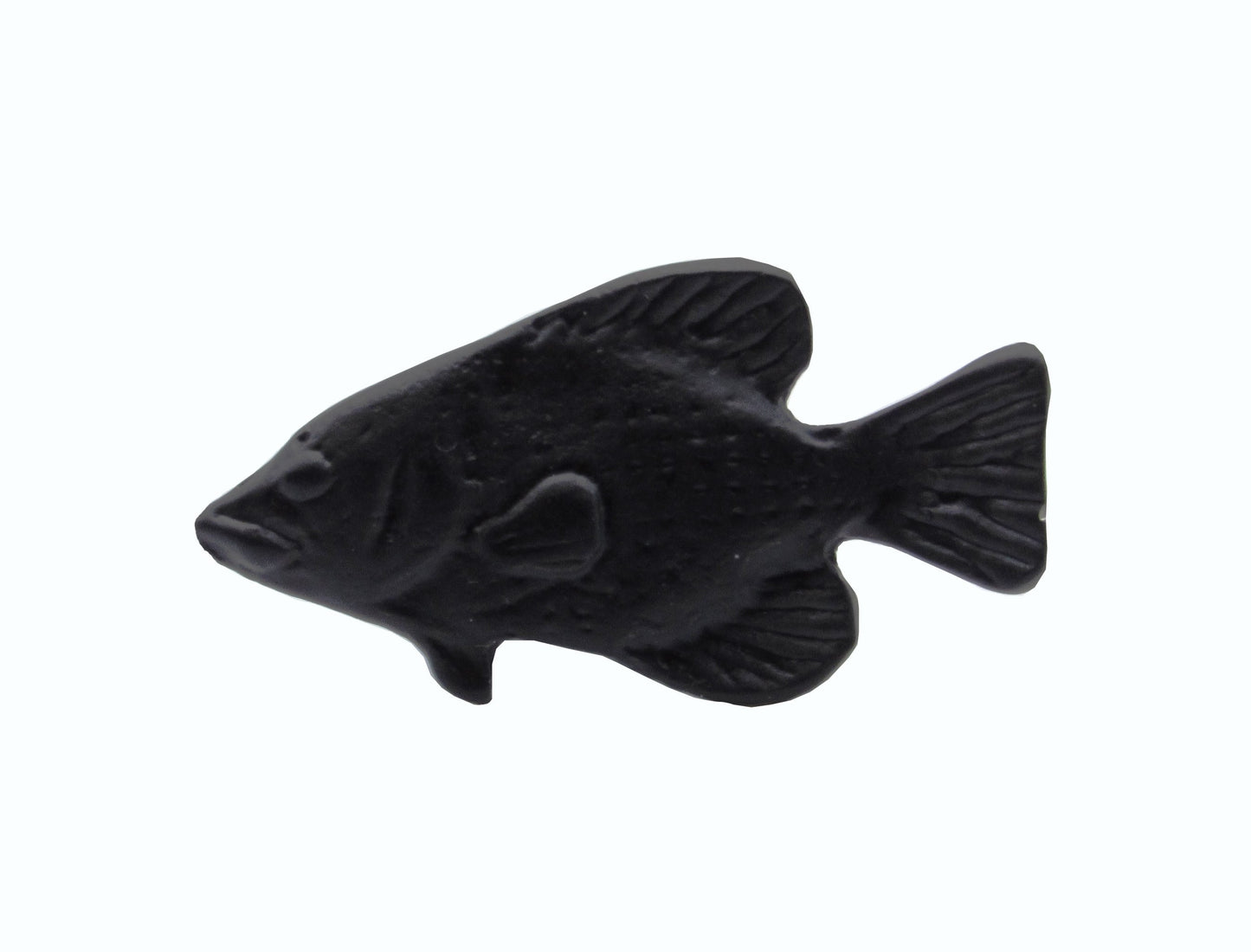 Fish Matte Black Cabinet Knob