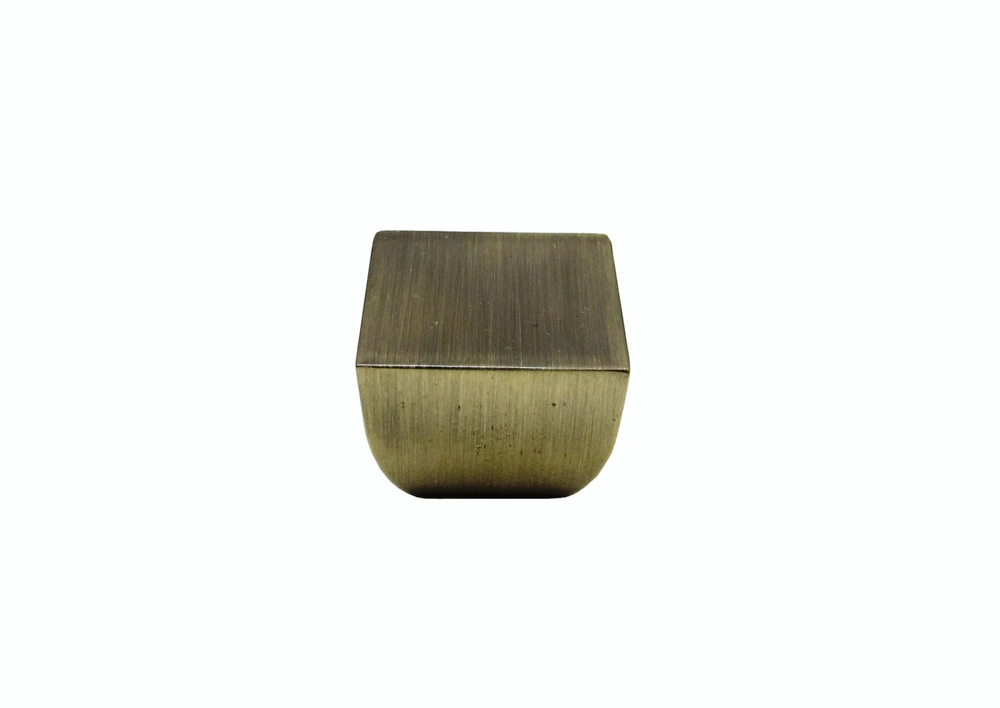 Geometric Square Satin Brass Cabinet Knob