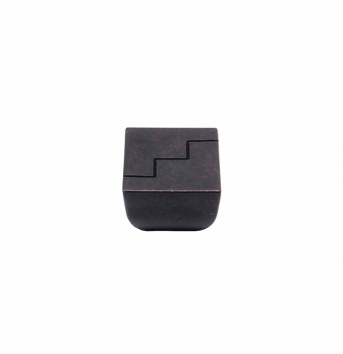 Geometric Square Zig-Zag Oil Rubbed Bronze Cabinet Knob