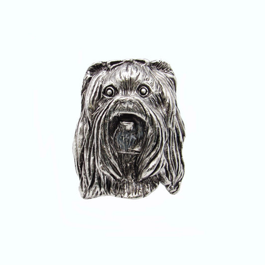 Yorkshire Terrier Pewter Ox Cabinet Knob