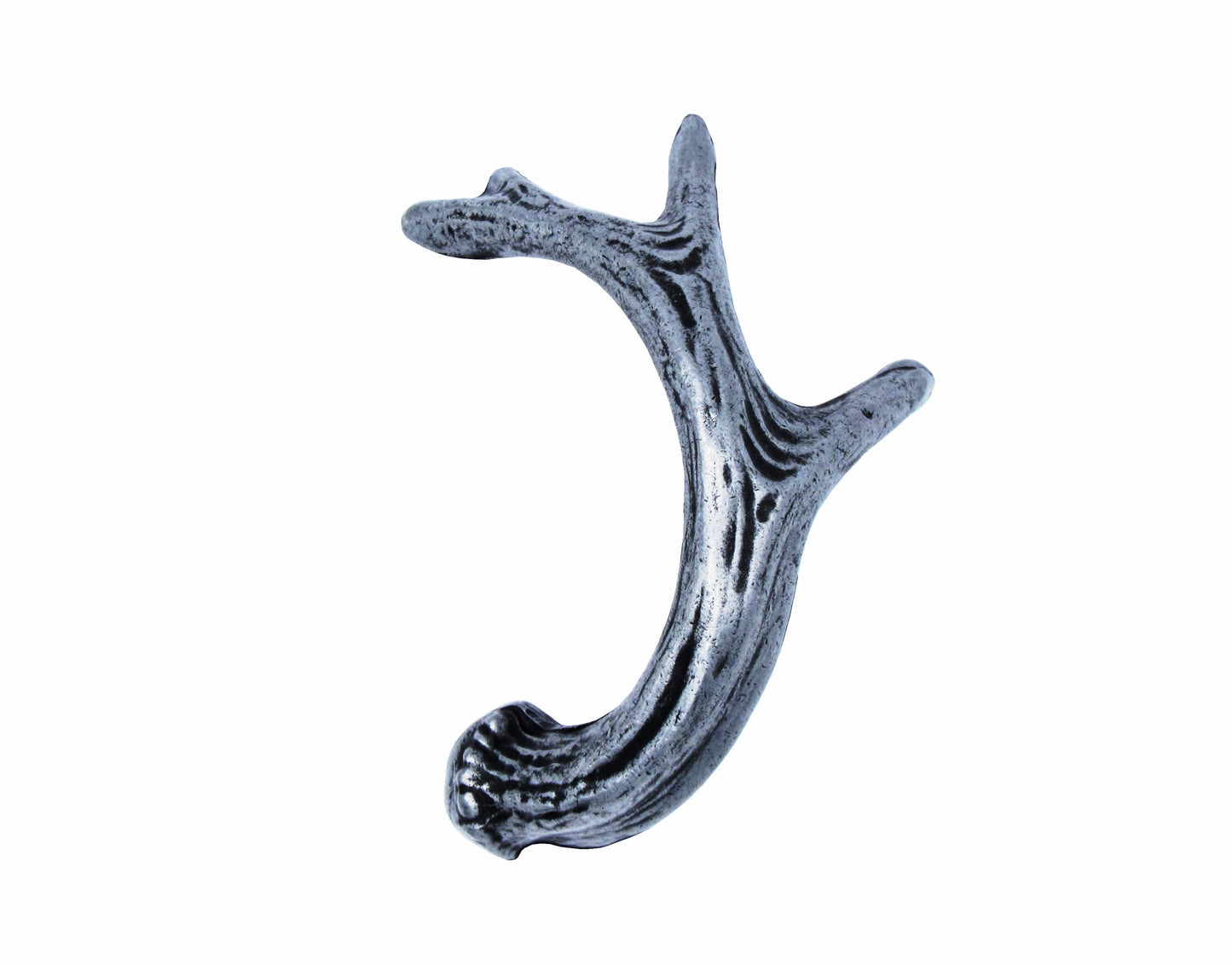 Deer Antler Left Facing 2-15/16-in Center to Center Pewter Ox Cabinet Pull