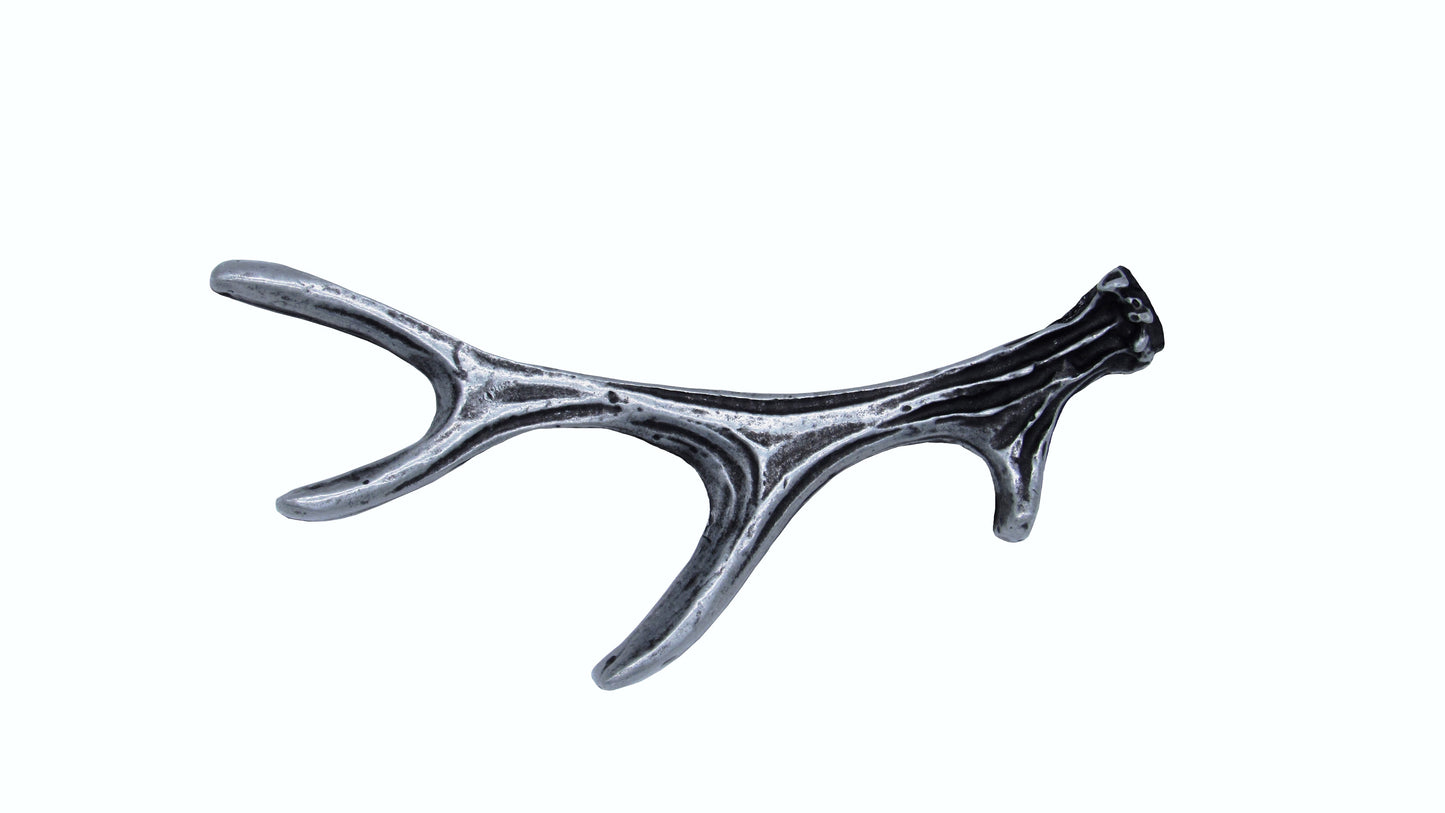 4pt. Antler 2-7/8-in Center to Center Pewter Ox Cabinet Pull