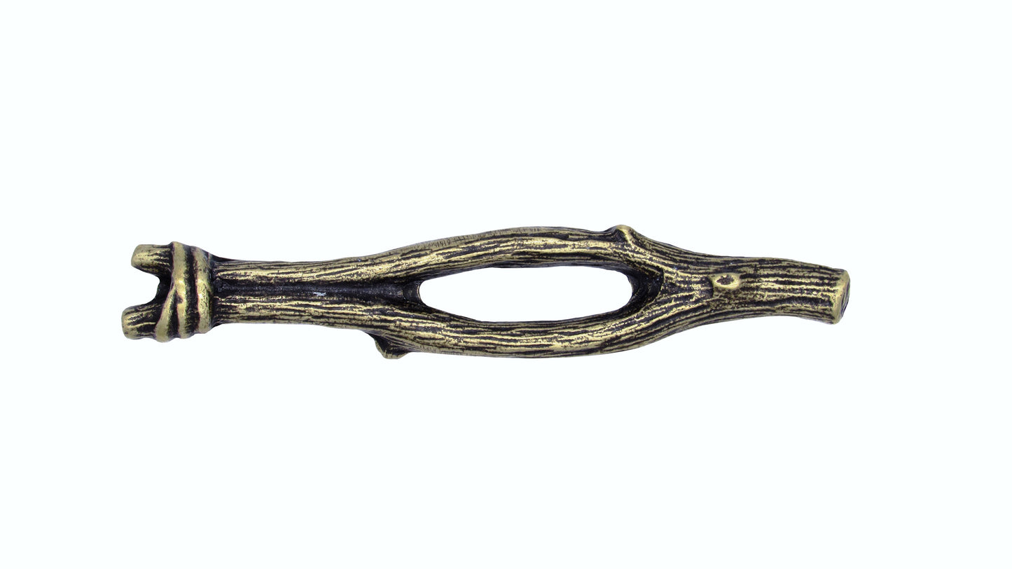 Large Twigs 2-15/16-in Center to Center Brass Ox Cabinet Pull