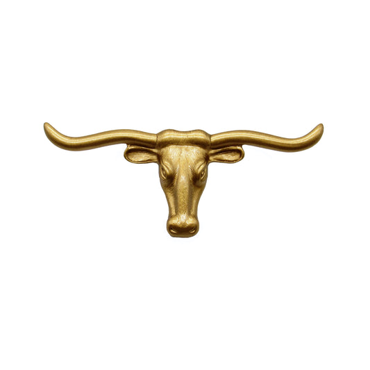 Longhorn 1 5/8 In. Center to Center Lux Gold Cabinet Pull