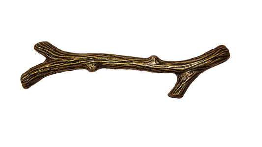 Large Twig 6-in Center to Center Brass Ox Cabinet Pull