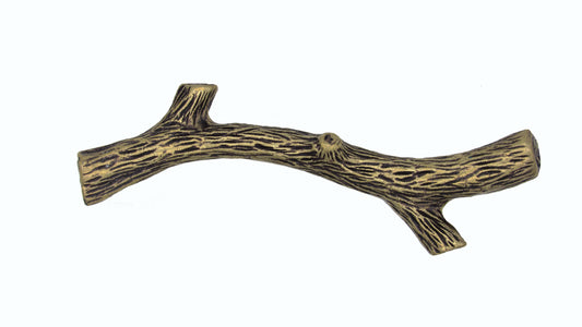 Small Twig 2-15/16-in Center to Center Brass Ox Cabinet Pull