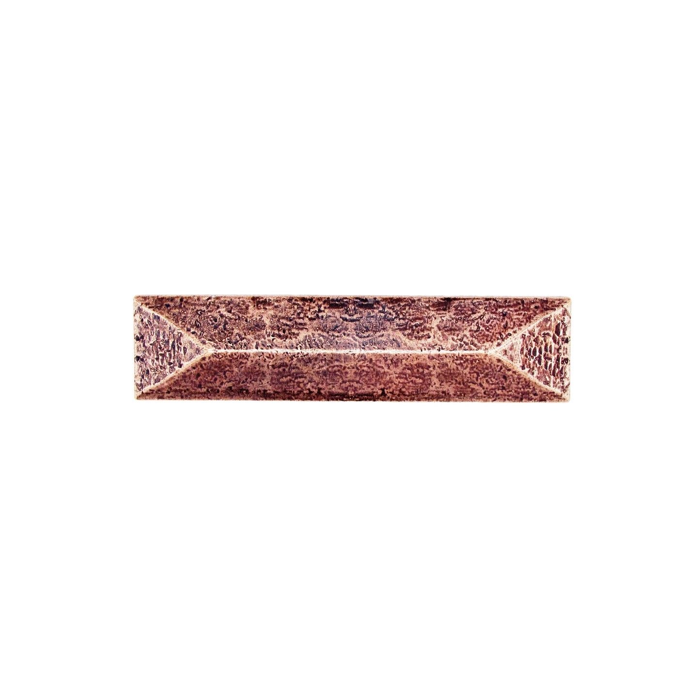 Rustic Pyramid 3-in Center to Center Copper Ox Cabinet Pull