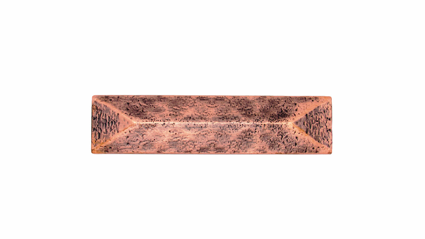 Rustic Pyramid 3" Center to Center Satin Copper Ox Cabinet Pull