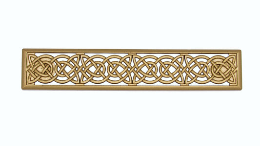 Celtic Style 3-7/8-in Center to Center Lux Gold Cabinet Pull
