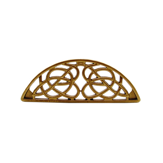 Celtic Style 3-13/16-in Center to Center Lux Gold Cup Cabinet Pull